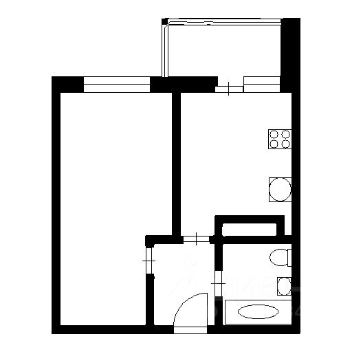 Планировка этой квартиры по данным Циан
