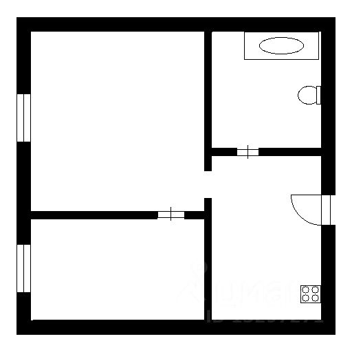 Планировка этой квартиры по данным Циан