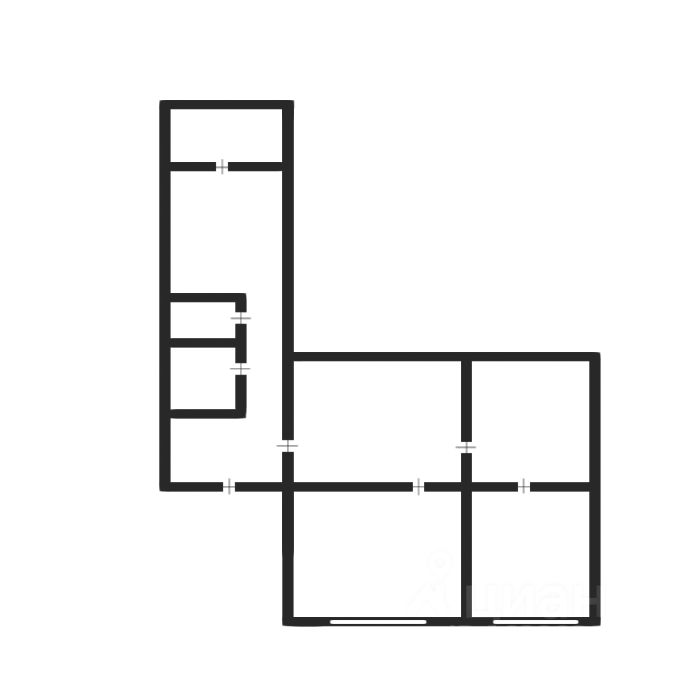 Планировка этой квартиры по данным Циан