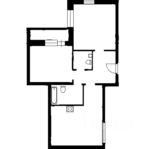 Планировка этой квартиры по данным Циан