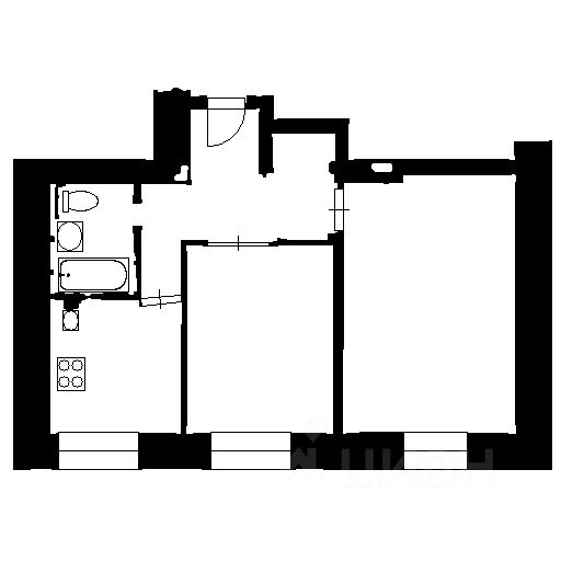 Планировка этой квартиры по данным Циан