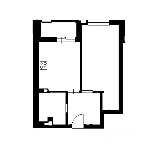 Планировка этой квартиры по данным Циан