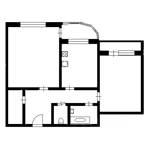 Планировка этой квартиры по данным Циан