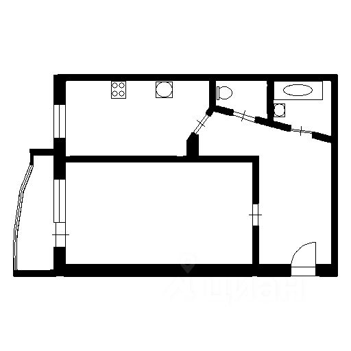 Планировка этой квартиры по данным Циан