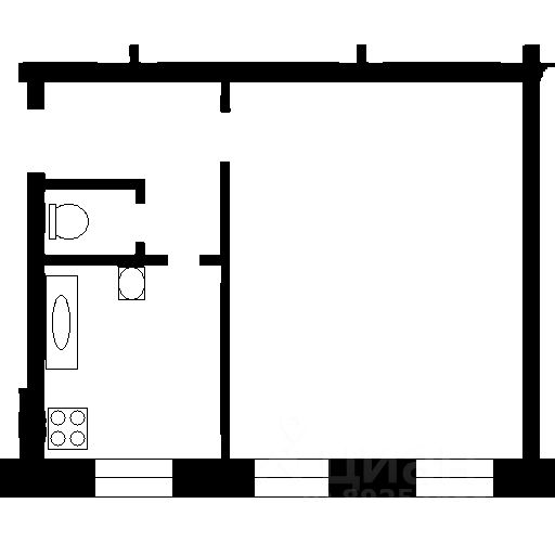 Планировка этой квартиры по данным Циан
