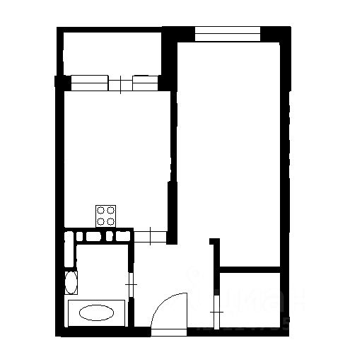 Планировка этой квартиры по данным Циан