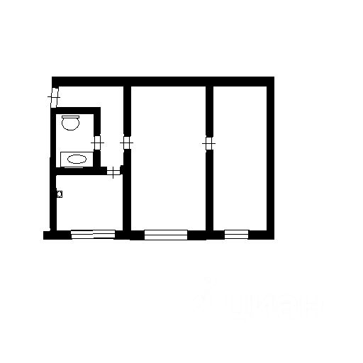 Планировка этой квартиры по данным Циан