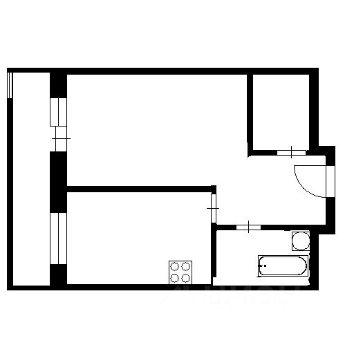 Планировка этой квартиры по данным Циан
