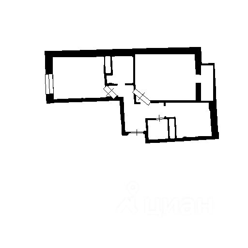 Планировка этой квартиры по данным Циан