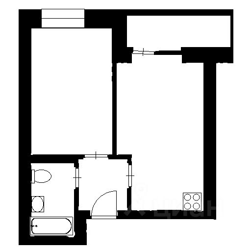Планировка этой квартиры по данным Циан