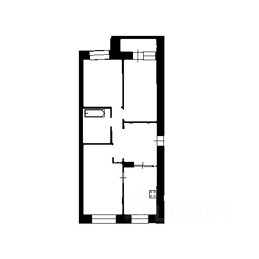 Планировка этой квартиры по данным Циан