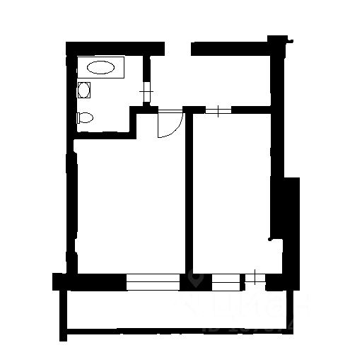 Планировка этой квартиры по данным Циан