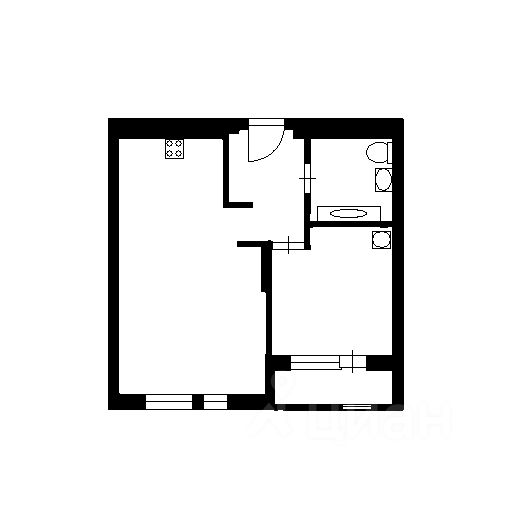 Планировка этой квартиры по данным Циан