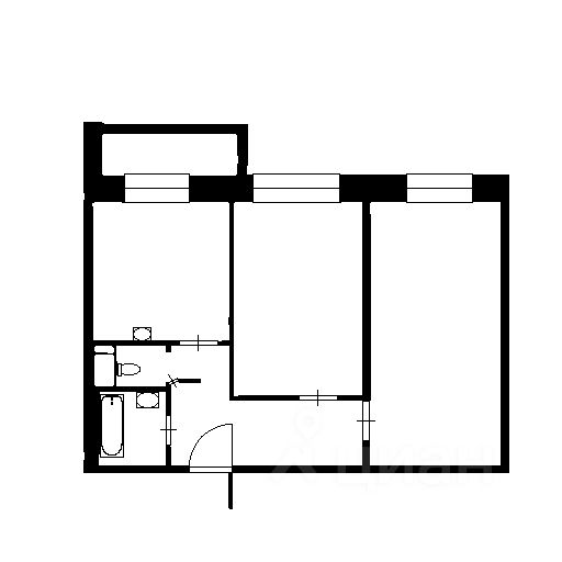Планировка этой квартиры по данным Циан