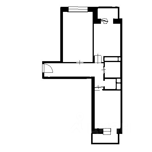 Планировка этой квартиры по данным Циан