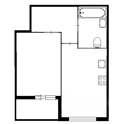Планировка этой квартиры по данным Циан