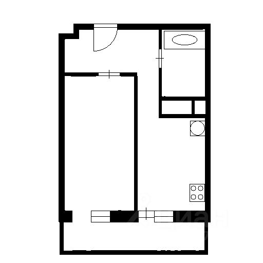 Планировка этой квартиры по данным Циан
