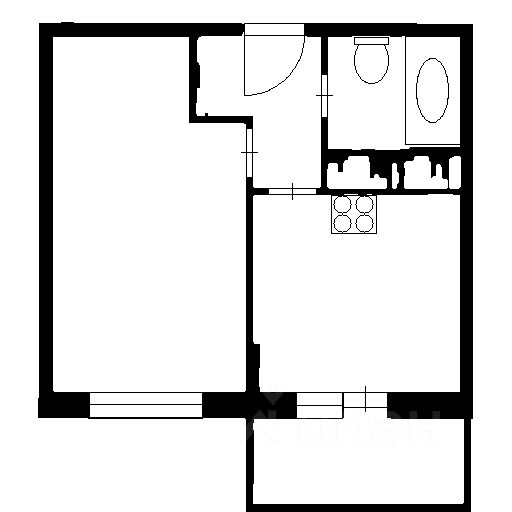 Планировка этой квартиры по данным Циан