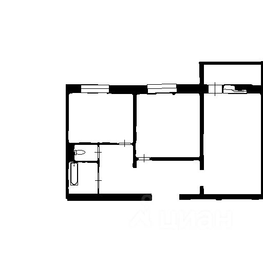 Планировка этой квартиры по данным Циан