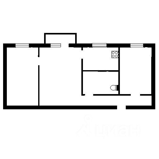 Планировка этой квартиры по данным Циан
