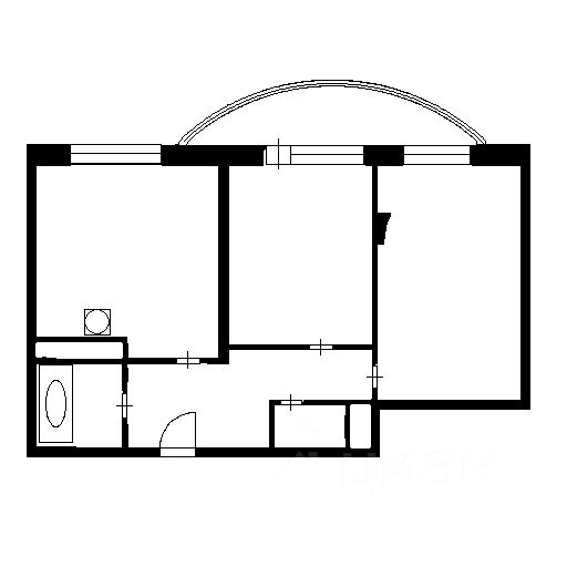 Планировка этой квартиры по данным Циан