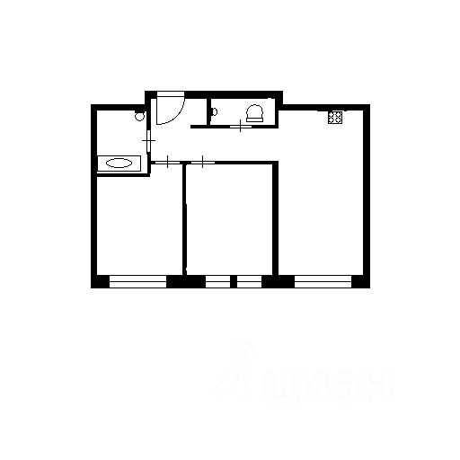 Планировка этой квартиры по данным Циан