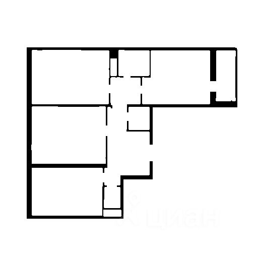 Планировка этой квартиры по данным Циан