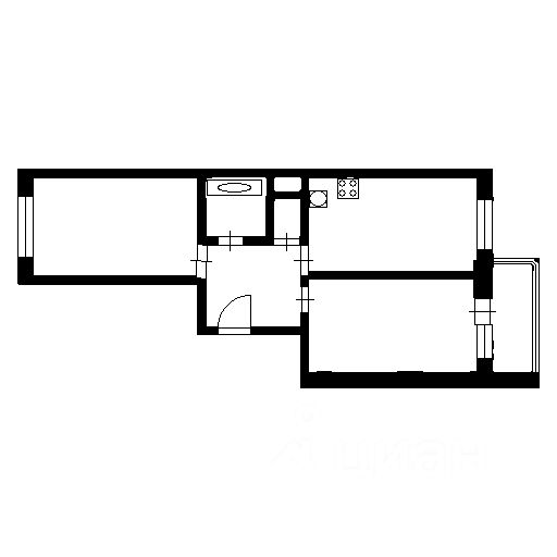 Планировка этой квартиры по данным Циан
