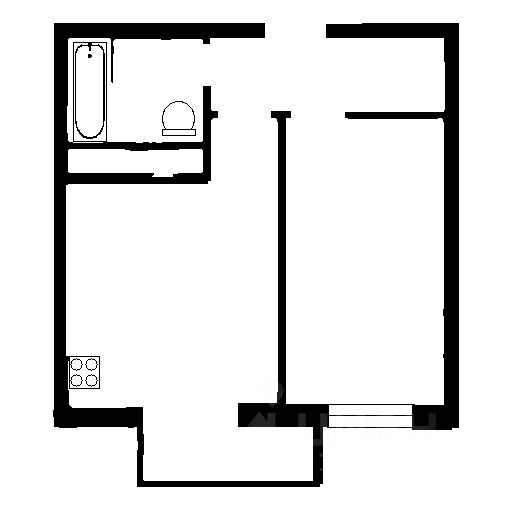 Планировка этой квартиры по данным Циан