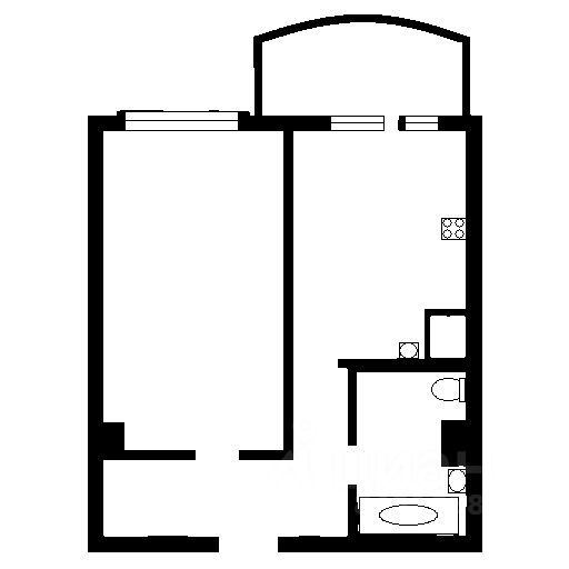 Планировка этой квартиры по данным Циан