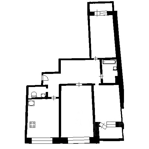 Планировка этой квартиры по данным Циан