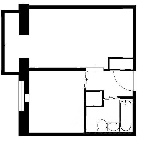 Планировка этой квартиры по данным Циан