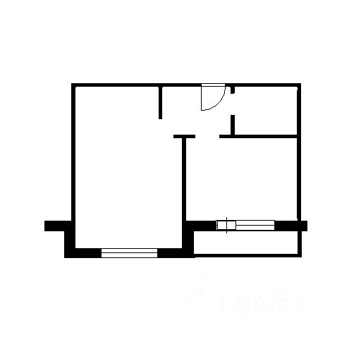 Планировка этой квартиры по данным Циан
