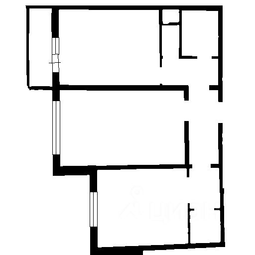 Планировка этой квартиры по данным Циан