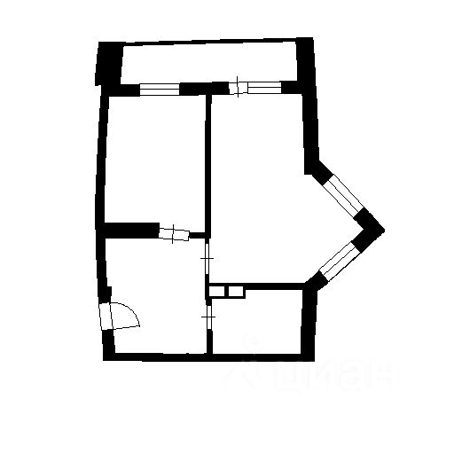 Планировка этой квартиры по данным Циан