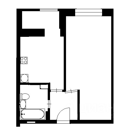 Планировка этой квартиры по данным Циан