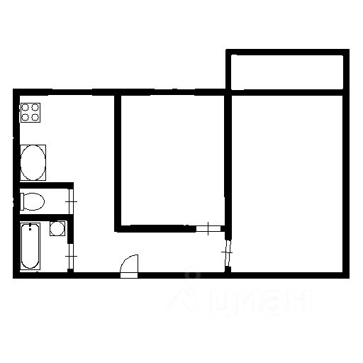 Планировка этой квартиры по данным Циан