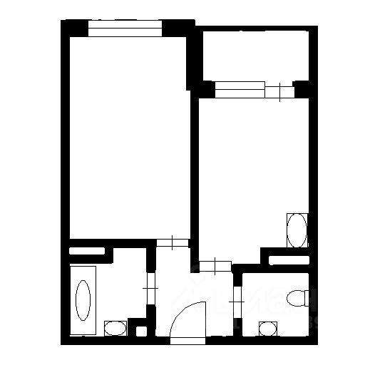 Планировка этой квартиры по данным Циан