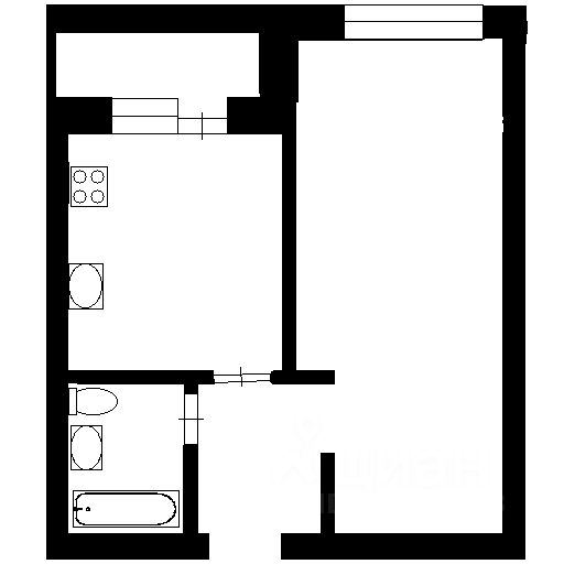 Планировка этой квартиры по данным Циан