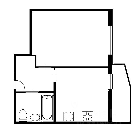 Планировка этой квартиры по данным Циан