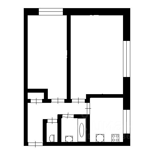 Планировка этой квартиры по данным Циан