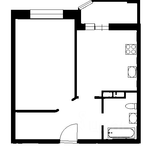 Планировка этой квартиры по данным Циан