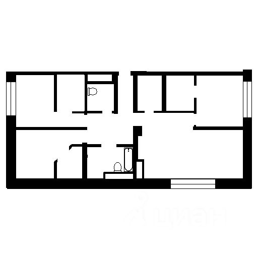 Планировка этой квартиры по данным Циан
