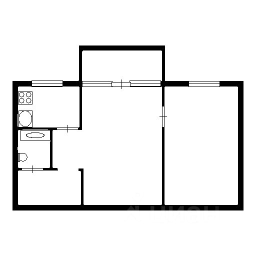 Планировка этой квартиры по данным Циан
