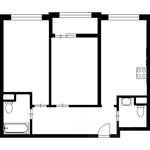 Планировка этой квартиры по данным Циан