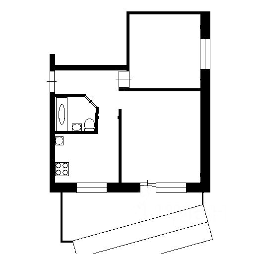 Планировка этой квартиры по данным Циан