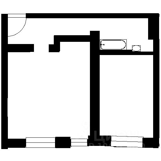 Планировка этой квартиры по данным Циан