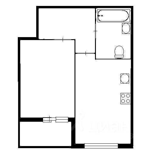 Планировка этой квартиры по данным Циан