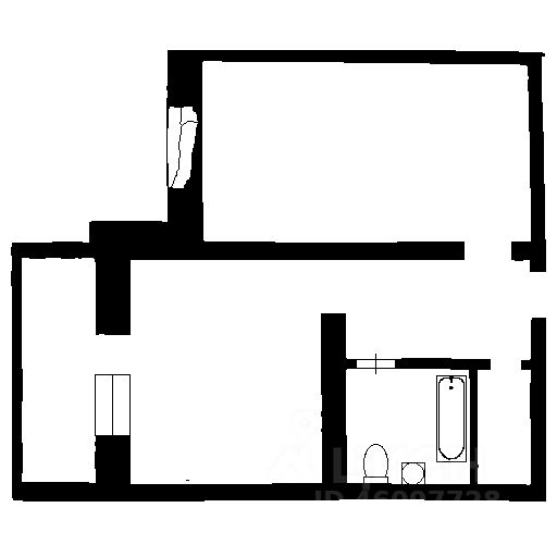 Планировка этой квартиры по данным Циан