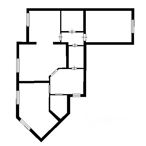 Планировка этой квартиры по данным Циан